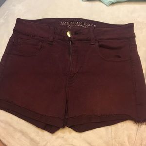 Maroon American Eagle shorts